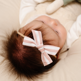 Blush Spring Stripes Headband Bow