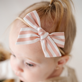 Blush Spring Stripes Headband Bow