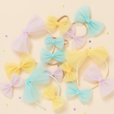 Yellow Swiss Dot Posy 1cm Headband