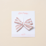 Blush Spring Stripes Bow Clip