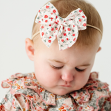 Ivory Faye Floral Headband Bow