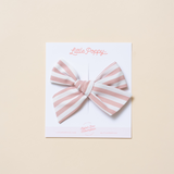 Blush Spring Stripes Bow Clip