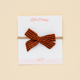 Orange Autumn Knit Headband Bow