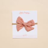 Rose Spring Dobby Headband Bow