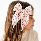 Ivory Faye Floral Bow Clip