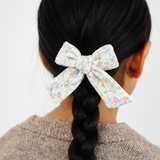 Marigold Corduroy Floral Bow Clip