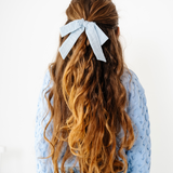 Pastel Blue Spring Dobby Emma Scrunchie