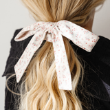 Ivory Viola Floral Emma Scrunchie