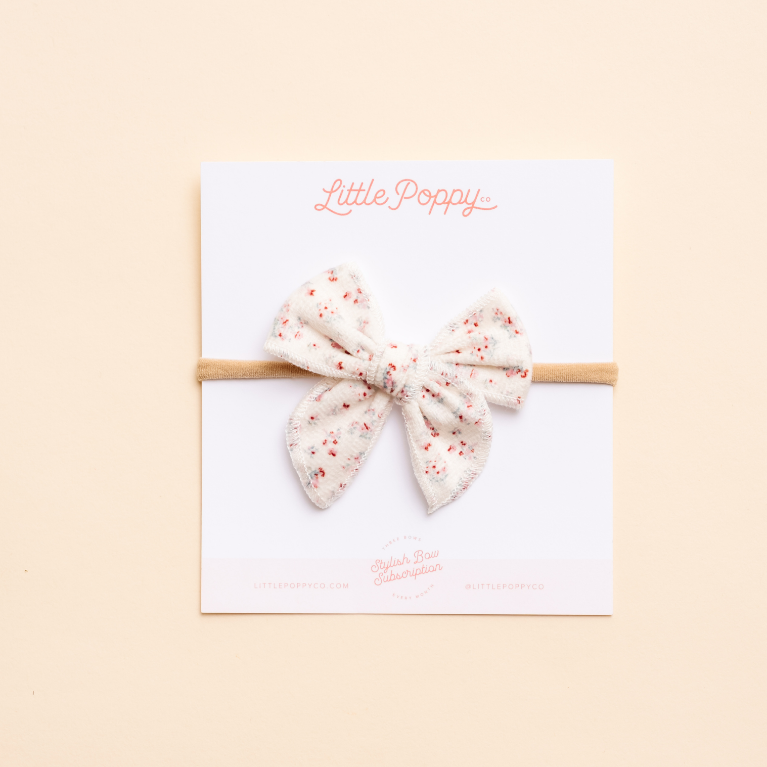 Ivory Viola Floral Headband Bow