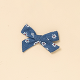 Denim Daisy Bow Clip