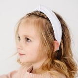 White Spring Chambray Knot Headband