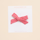 Valentina Stripe Bow Clip