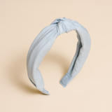 Powder Blue Gauze Knot Headband