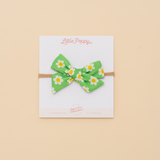 Lime Daisy Headband Bow