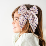 Beige Faye Floral Bow Clip