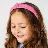 Magenta Spring Chambray Knot Headband