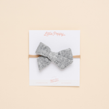 Gray French Terry Headband Bow