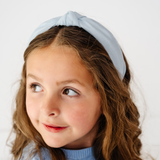 Powder Blue Gauze Knot Headband