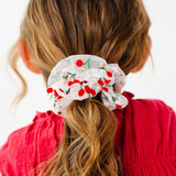 Flocked Cherry Midi Scrunchie