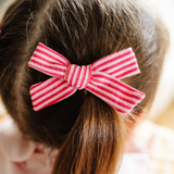 Valentina Stripe Bow Clip