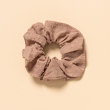 Beige Dotted Jacquard Midi Scrunchie