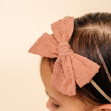 Redwood Dotted Jacquard Headband Bow