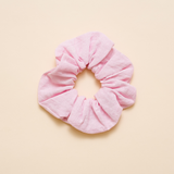 Pink Spring Chambray Midi Scrunchie