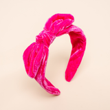 Fuschia Velvet Tie Headband