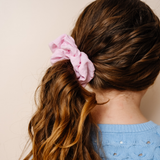 Pink Spring Chambray Midi Scrunchie