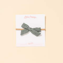 Green Faded Stripe Headband Bow