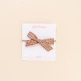 Brick Glen Plaid Headband Bow