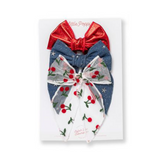 The Cherry Bow Clip Set