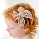 Cream Ella Floral Bow Clip