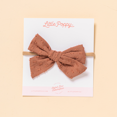 Redwood Dotted Jacquard Headband Bow