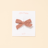 Red Faded Stripe Bow Clip