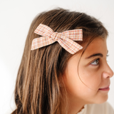 Brick Glen Plaid Bow Clip