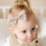 Wisteria Floral Headband Bow