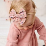 Primrose Floral Headband Bow