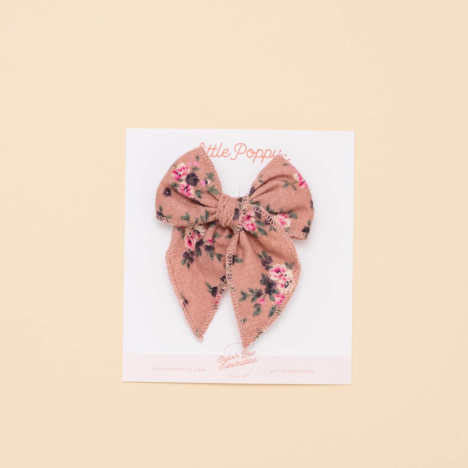 Primrose Floral Bow Clip