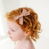 Brick Glen Plaid Bow Clip