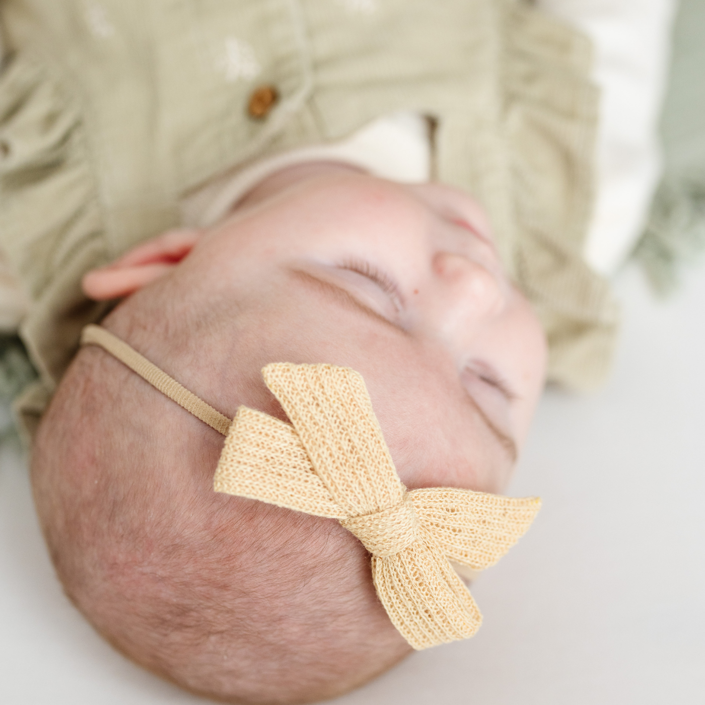 Sand Spring Knit Headband Bow