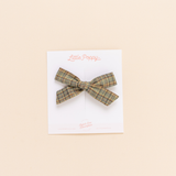 Olive Glen Plaid Bow Clip