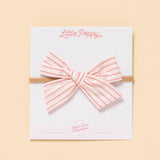 Guava Pinstripe Headband Bow