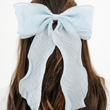 Powder Blue Gauze Mama Bow