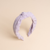 Lilac Daisy Stripe Knot Headband