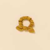 Mustard Linen Knot Scrunchie