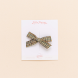 Olive Glen Plaid Bow Clip