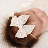 Ivory Calla Floral Headband Bow