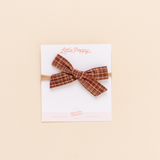 Scarlet Glen Plaid Headband Bow