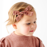 Scarlet Glen Plaid Headband Bow